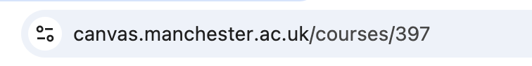A Canvas course URL