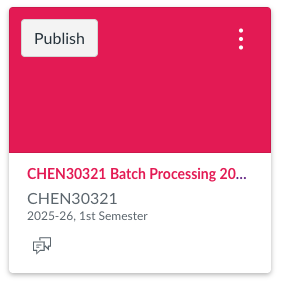 Screenshot of teaching space in Canvas